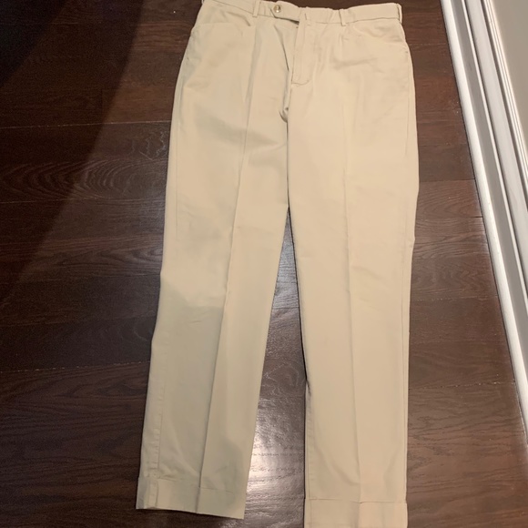 Men's Incotex 100% cotton canvas beige casual pant - Picture 12 of 16